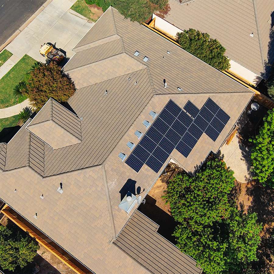 Valley home with solar